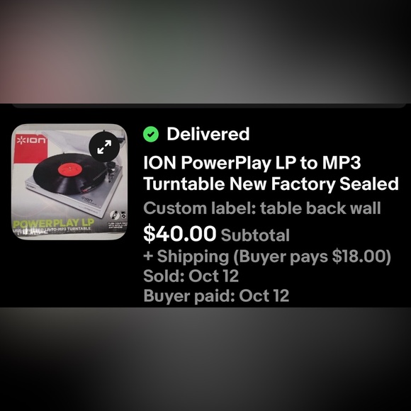 SOLD on eBay!! ION PowerPlay LP to MP3 Turntable New Factory Sealed - Picture 5 of 5